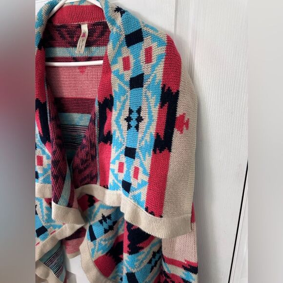 Anthropologie Moon Collection Women Emily Aztec Tribal Cardigan Long Sleeve - Picture 3 of 6